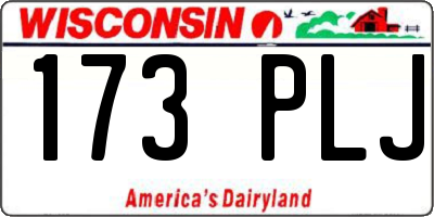 WI license plate 173PLJ
