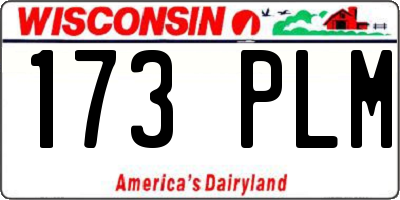 WI license plate 173PLM