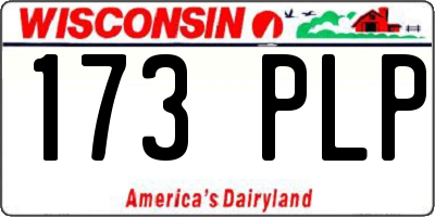 WI license plate 173PLP