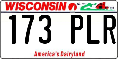 WI license plate 173PLR