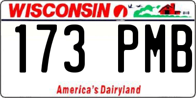 WI license plate 173PMB