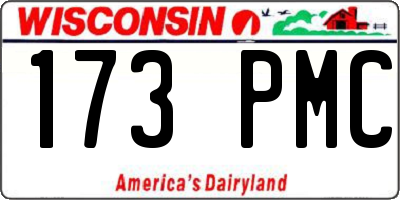 WI license plate 173PMC