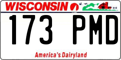 WI license plate 173PMD