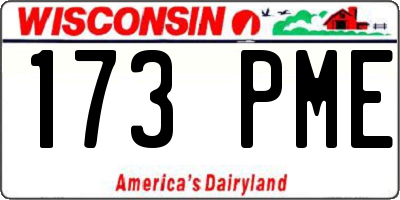 WI license plate 173PME