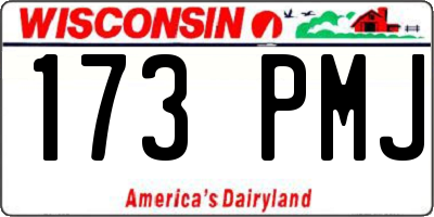 WI license plate 173PMJ