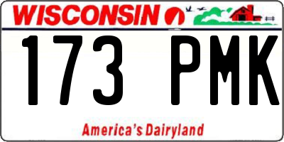 WI license plate 173PMK