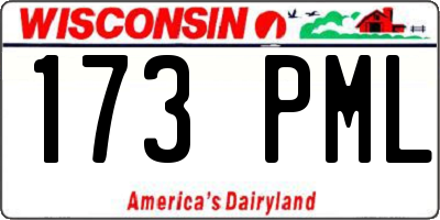 WI license plate 173PML