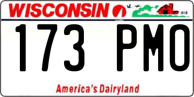 WI license plate 173PMO