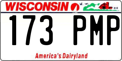 WI license plate 173PMP