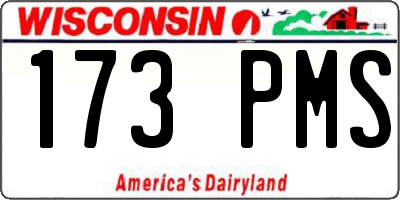 WI license plate 173PMS