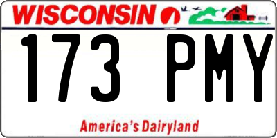 WI license plate 173PMY