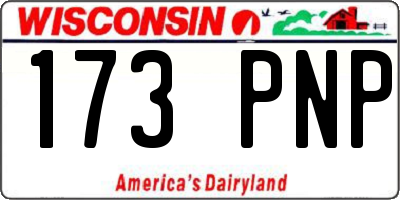 WI license plate 173PNP