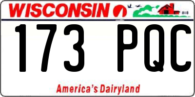 WI license plate 173PQC