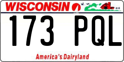 WI license plate 173PQL