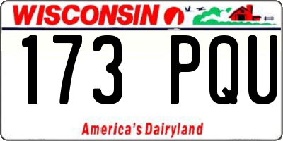 WI license plate 173PQU