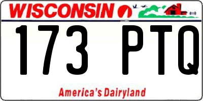 WI license plate 173PTQ