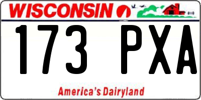 WI license plate 173PXA