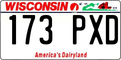 WI license plate 173PXD