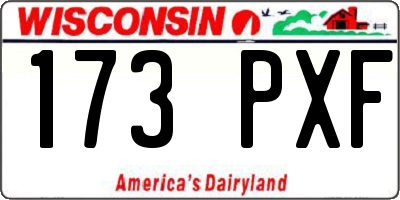 WI license plate 173PXF