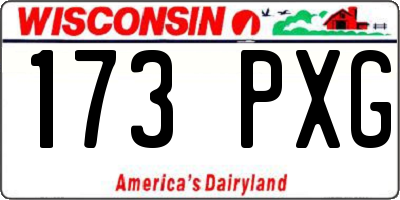 WI license plate 173PXG