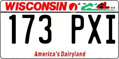 WI license plate 173PXI