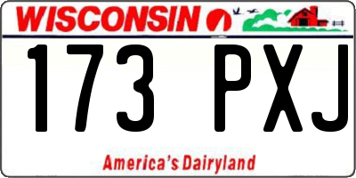 WI license plate 173PXJ