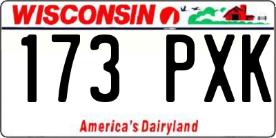 WI license plate 173PXK