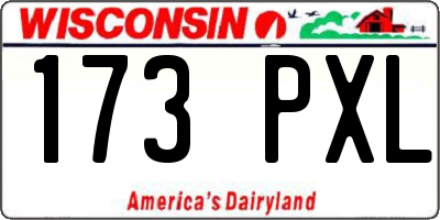 WI license plate 173PXL