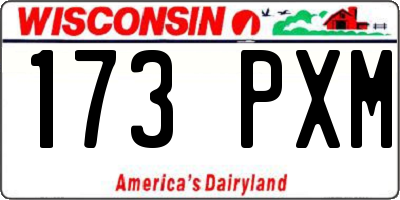 WI license plate 173PXM