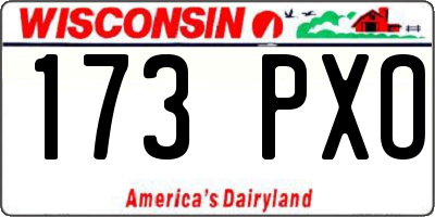 WI license plate 173PXO