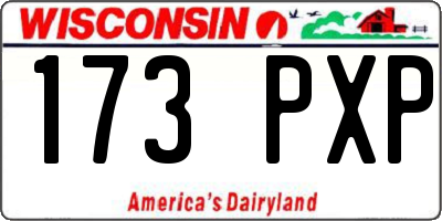 WI license plate 173PXP