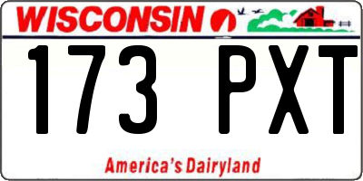 WI license plate 173PXT