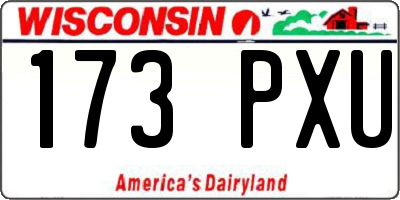 WI license plate 173PXU