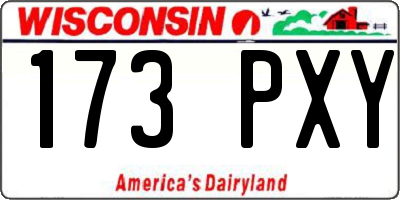 WI license plate 173PXY