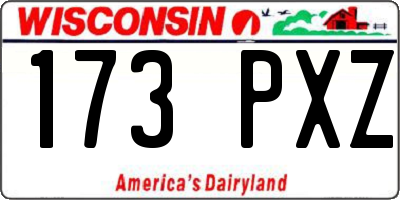 WI license plate 173PXZ