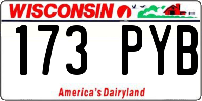 WI license plate 173PYB