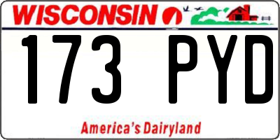WI license plate 173PYD