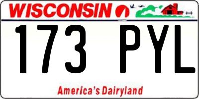 WI license plate 173PYL