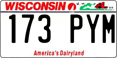 WI license plate 173PYM