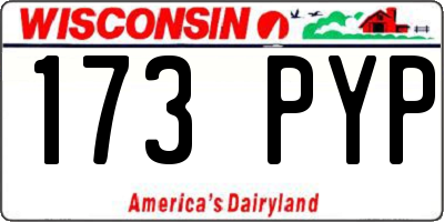 WI license plate 173PYP