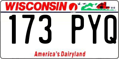 WI license plate 173PYQ