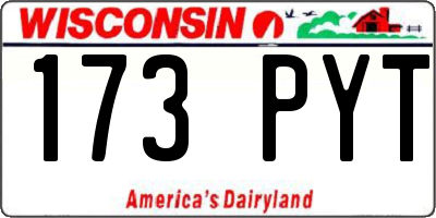 WI license plate 173PYT