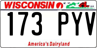 WI license plate 173PYV