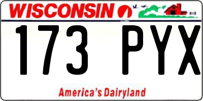 WI license plate 173PYX