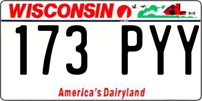 WI license plate 173PYY