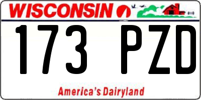WI license plate 173PZD