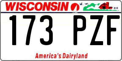 WI license plate 173PZF