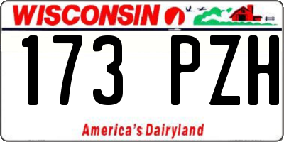 WI license plate 173PZH