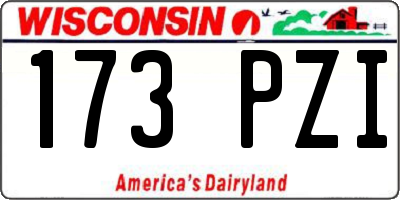 WI license plate 173PZI