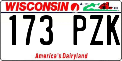 WI license plate 173PZK